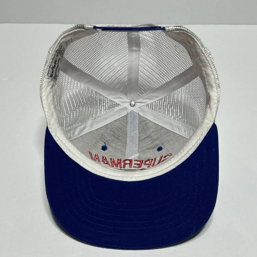 Superman Six Flags Youth Hat Snapback Embroidered Adjustable Ball Cap Baseball